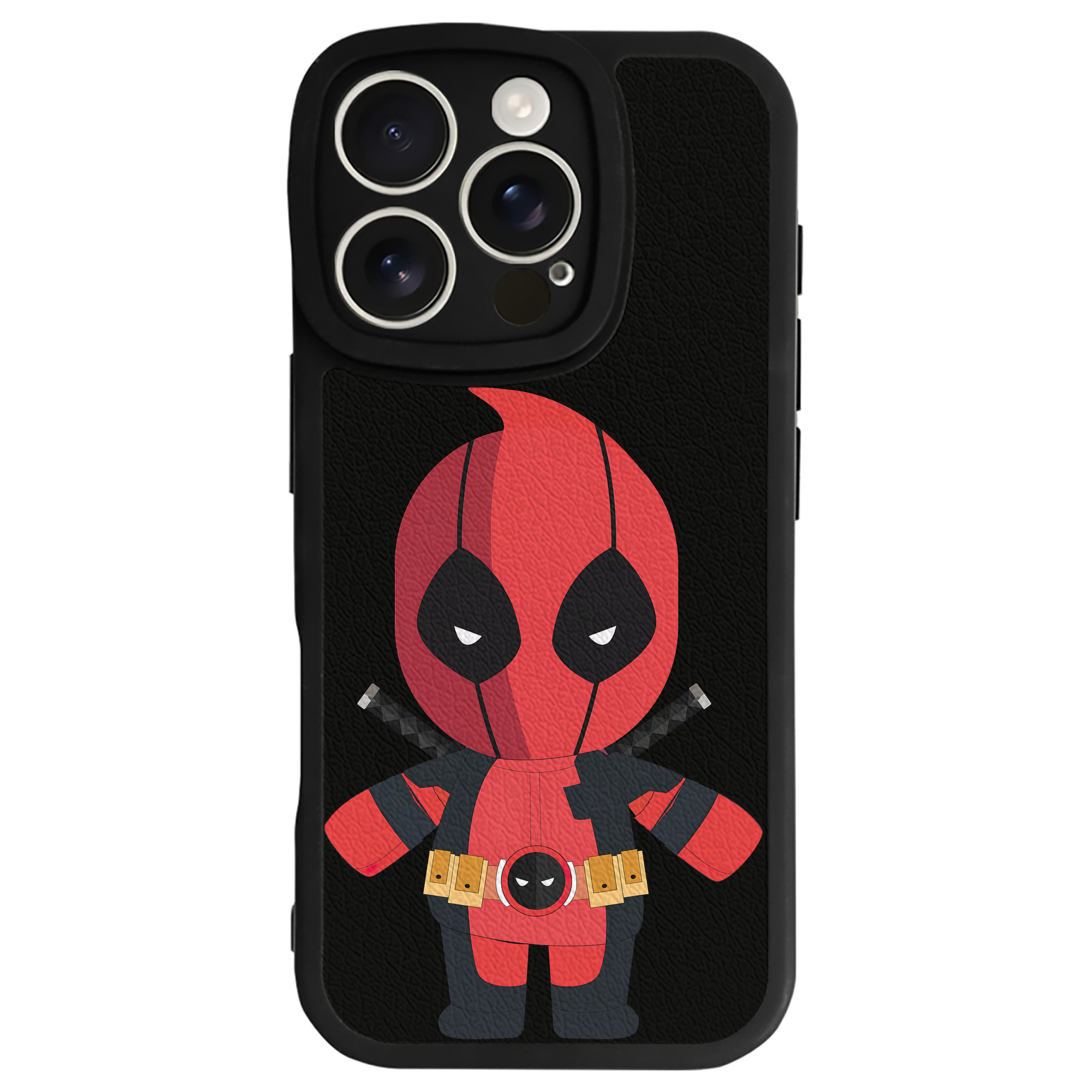 （画像用） Deadpool デッドプール 【iPhone 16シリーズ対応】シリコンスマホケース（レザー調） 材質：シリコン